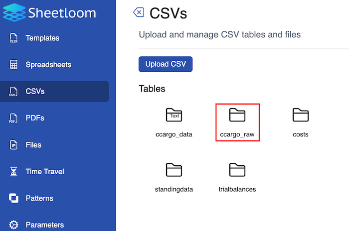 csv folder