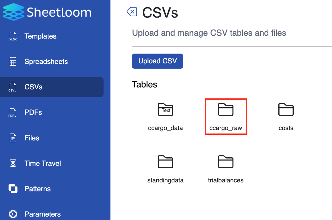 csv folder