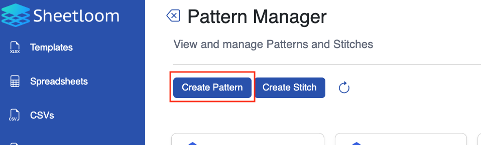 Create Pattern