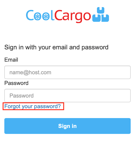 user request new password